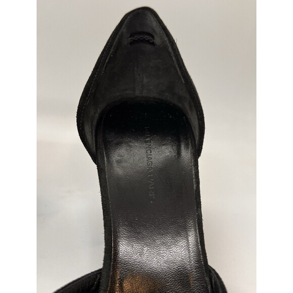 Balenciaga D'Orsay Wedge Heels Black Suede 37 - Picture 12 of 16